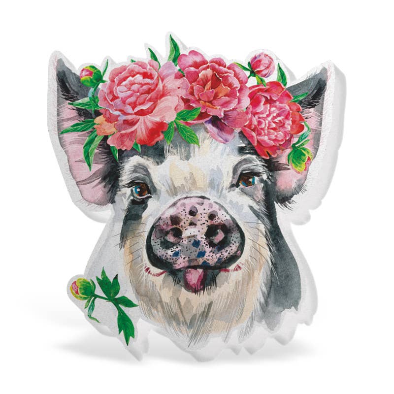 Floral Pig Acrylic