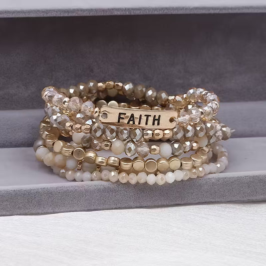 VINTAGE ELASTIC BRACELET - FAITH