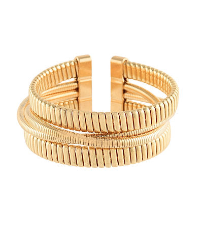 LAYERED CUFF BRACELET - GOLD