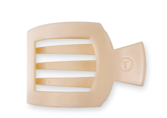 ALMOND BEIGE MEDIUM FLAT SQUARE CLIP