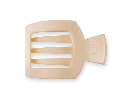 ALMOND BEIGE SMALL FLAT SQUARE CLIP