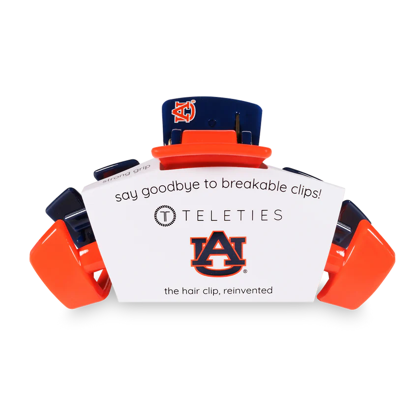 COLLEGIATE CLASSIC HAIR CLIP AUBURN : LARGE