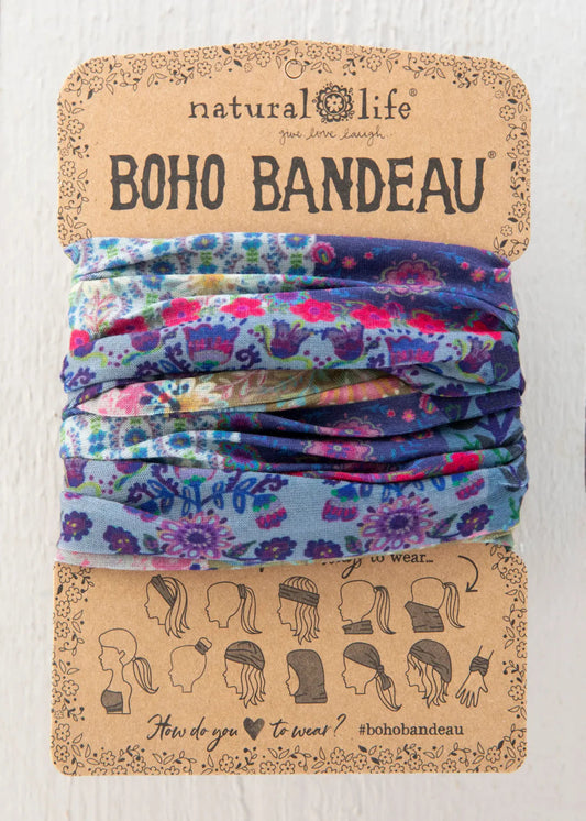 FULL BOHO BANDEAU - BLUE PATCHWORK