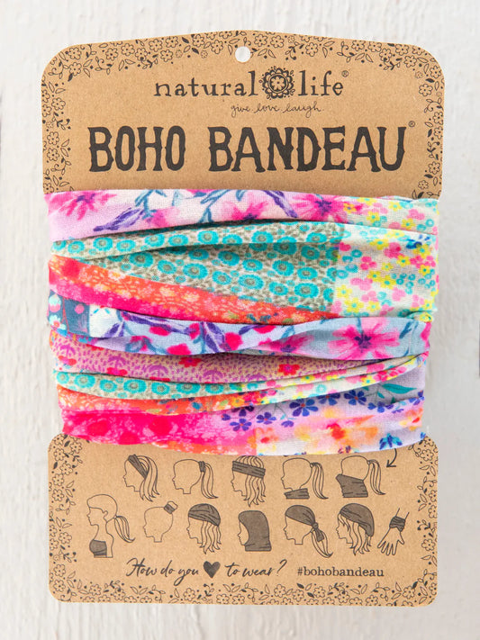 Boho Bandeau Pnk Wtrclr Patchwork