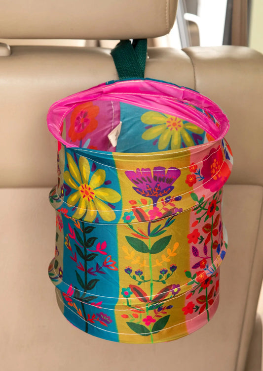 POP UP CAR TRASH CAN-FOLK FLOWER