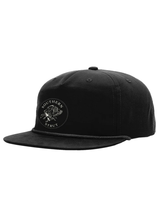 HUNTING DOG PATCH UMP CAP-BLACK/BLACK