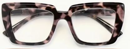 RETRO SQUARE READING GLASSES +200 - CAMELLIA