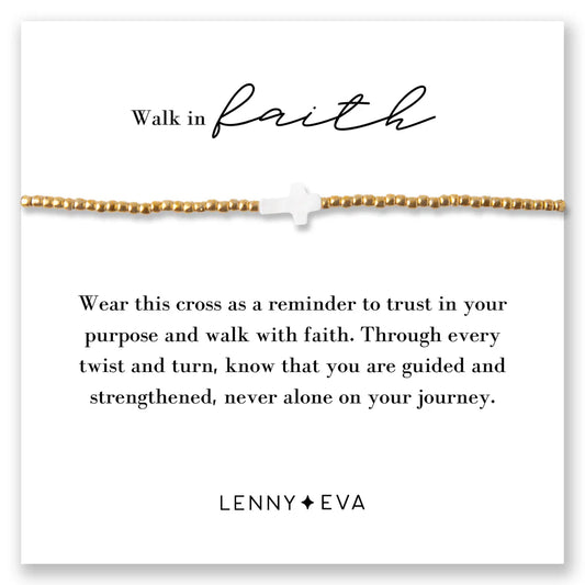 INTENTIONS CORD BRACELET-CROSS