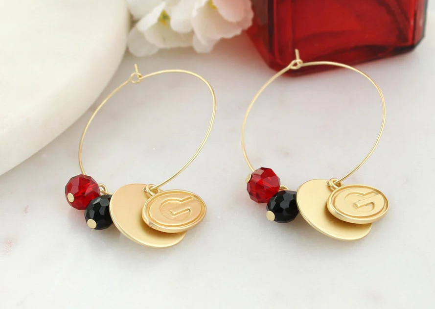 GEORGIA MATTE GOLD HOOP EARRINGS