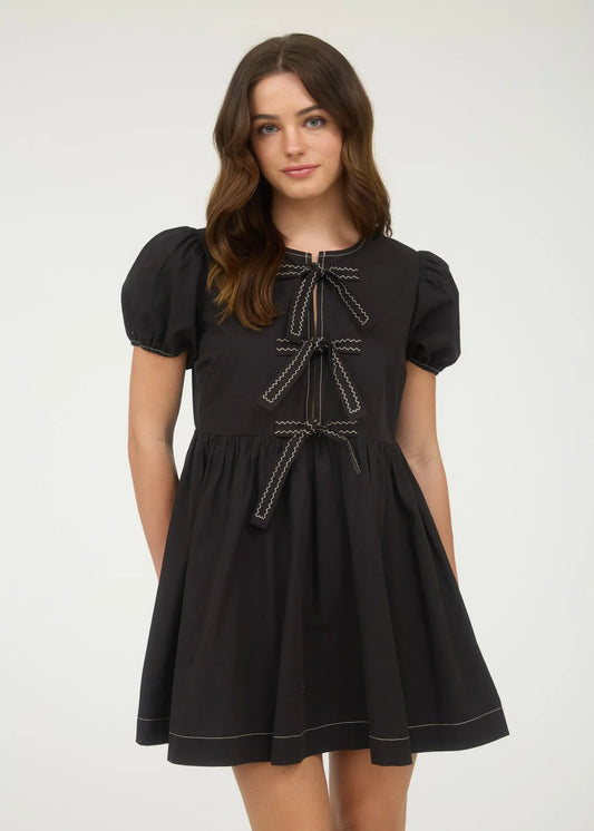 VERONICA MINI DRESS: BLACK