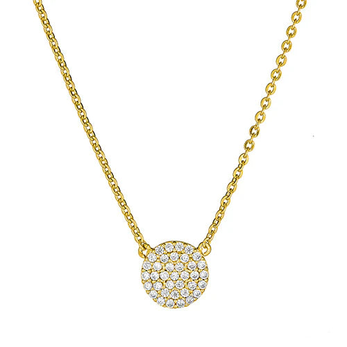 PAVE DISC ESSENTIAL NECKLACE