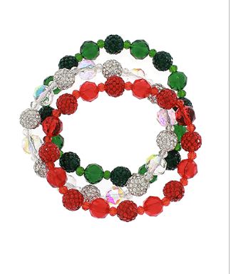BEADED BRACELET SET - MULTI COLOR
