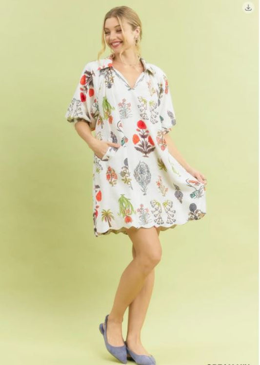 CASSIDY DRESS - CREAM MIX