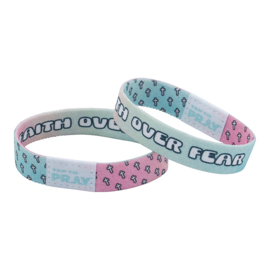 Tap To Pray™  Wristbands -CROSSES - FAITH OVER FEAR
