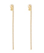PAVE CRYSTAL CLIP ON EARRINGS - CLEAR