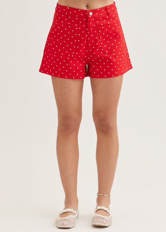 ABBI SHORTS - RED