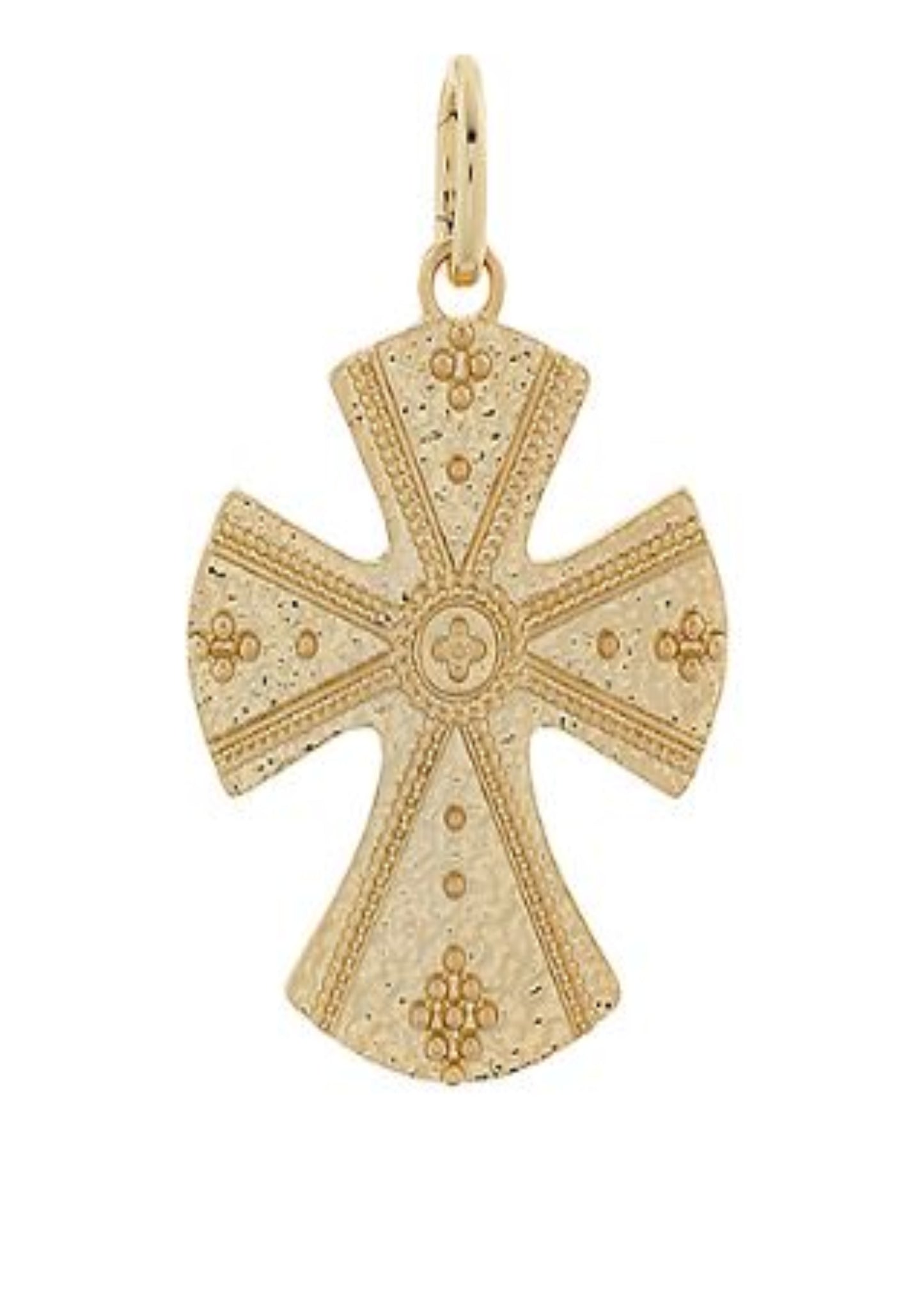 TEXTURED CROSS CHARM