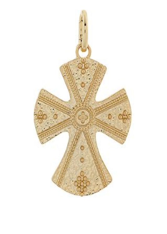 TEXTURED CROSS CHARM