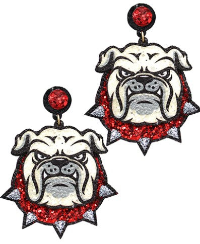 GAMEDAY FOOTBALL BULLDOG EARRINGS
