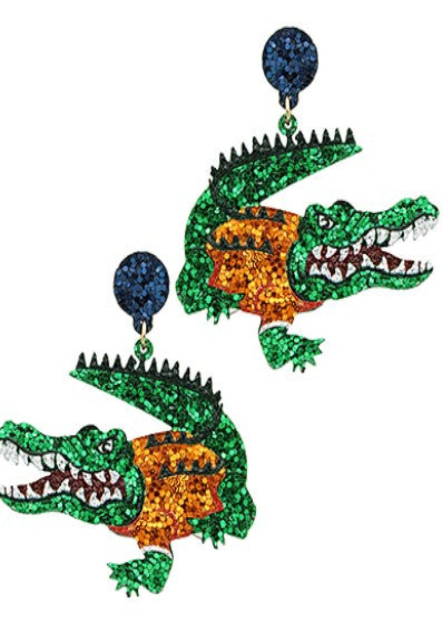 GLITTER GATOR EARRINGS
