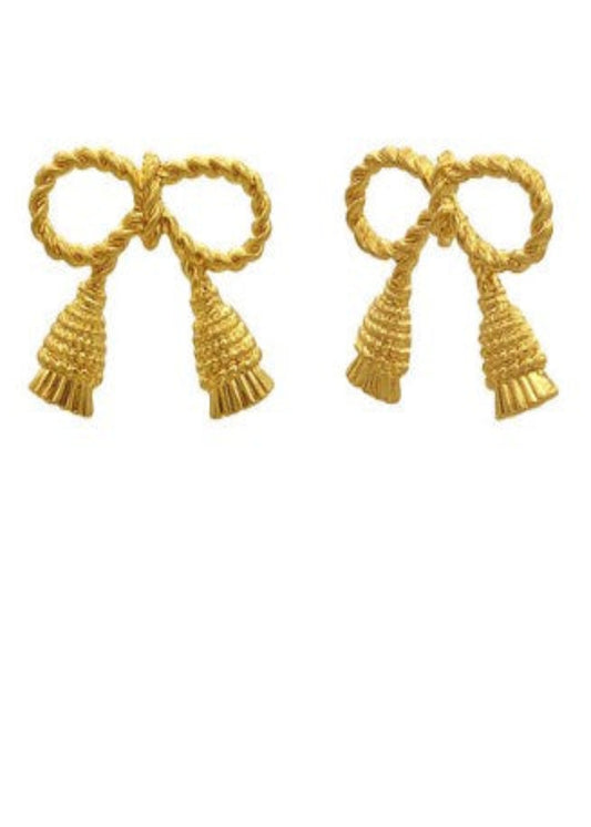 BOW EARRING - GOLD