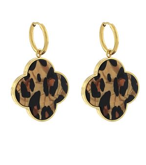 LEOPARD PRINT EARRINGS - GOLD