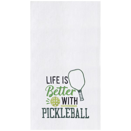 KITCHEN TOWEL - LIFE IS BETTER WITH PICKLEBALL