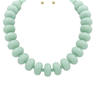 RONDELLE BEAD NECKLACE - MINT