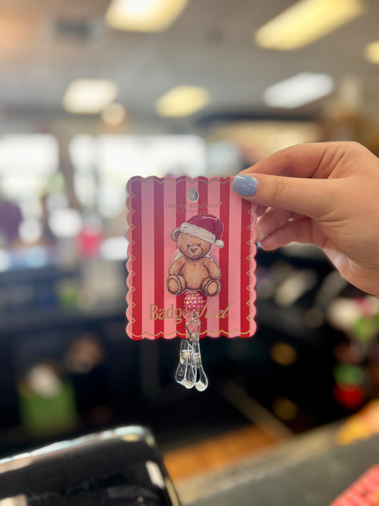 HOLIDAY BEAR BADGE REEL