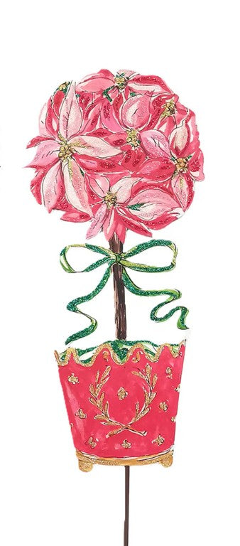 TRADITIONAL TIDINGS TOPIARY - RED POT