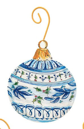 CHINOISERIE ORNAMENTS - ROUND WITH HOLLY