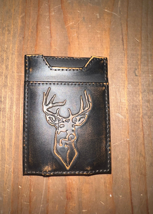 ANTIQUE BRN FRONT POCKET WALLET-BUCK