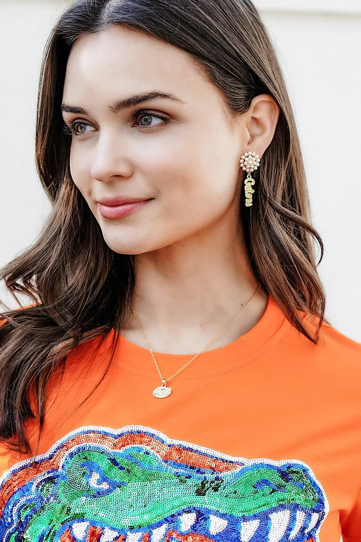 Florida Gators 24K Gold Plated Pendant Necklace