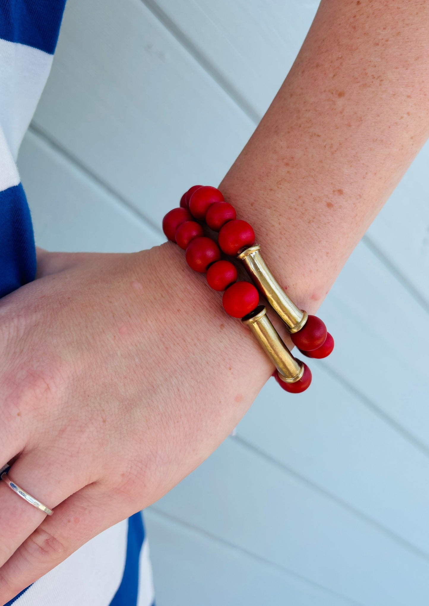 KARINA BRACELET-RED/BLACK