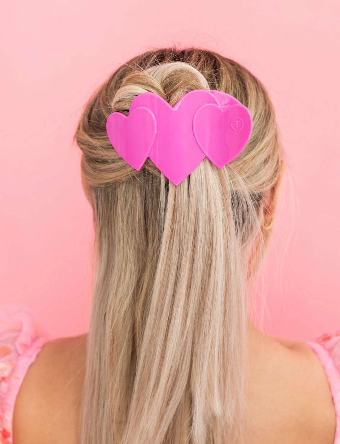 PINK HEART TO HEART - FLAT CLIP