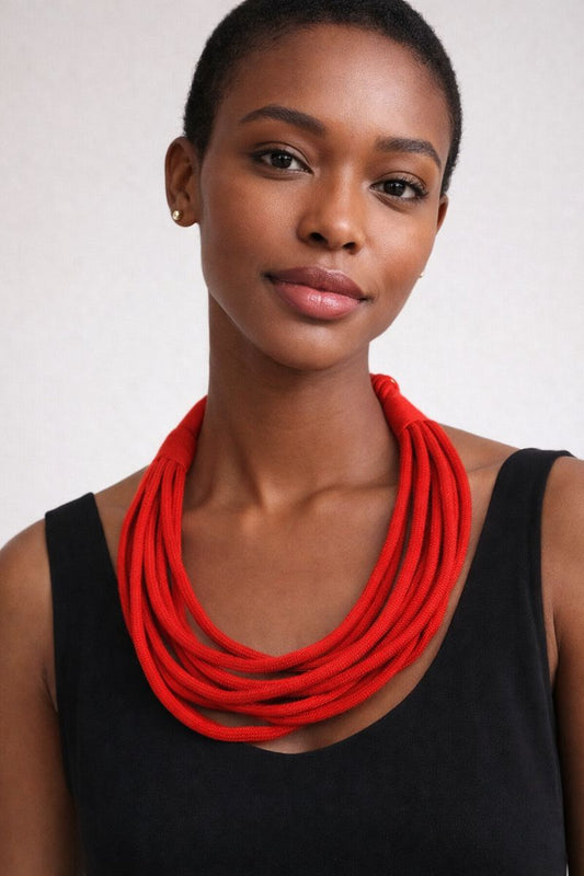 RED ROPE NECKLACE