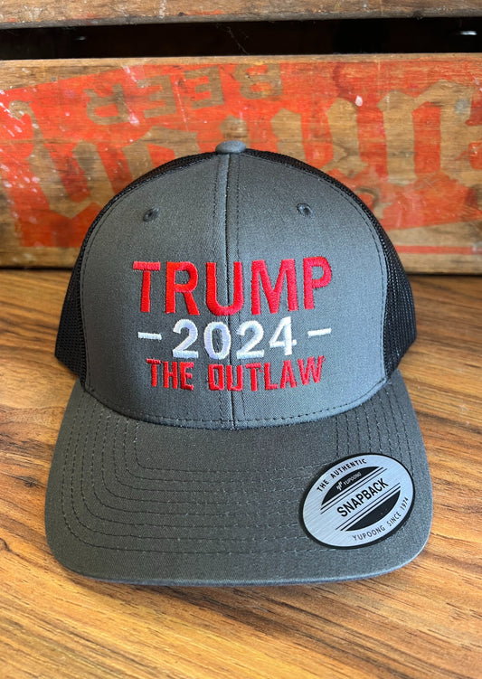 TRUMP OUTLAW HAT - CHAR/BLK