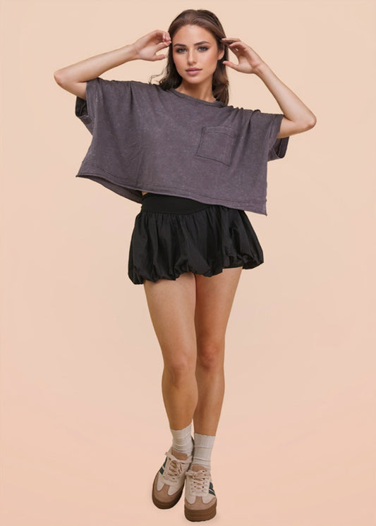 MARCIE BUBBLE SKIRT - BLACK