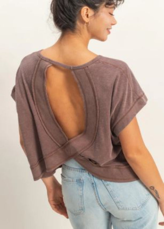 AVERIE TOP - CHOCOLATE