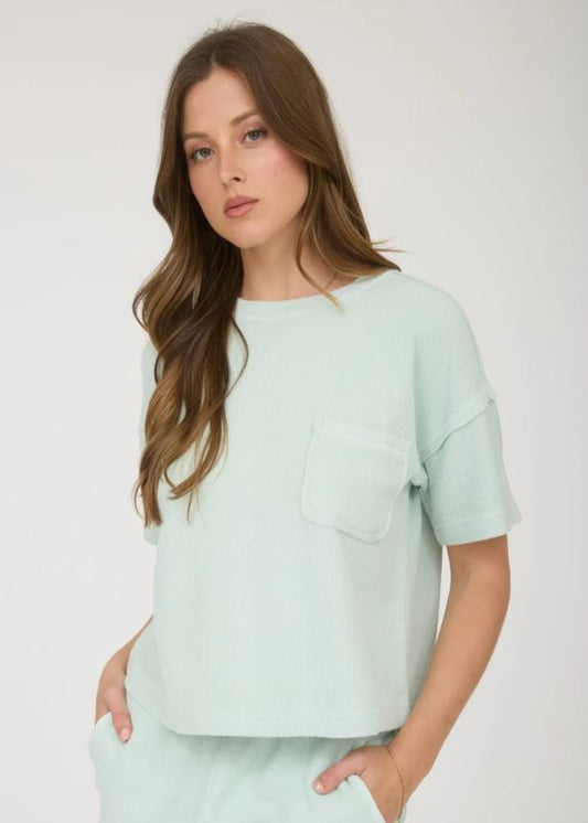 LILA TOP - DUSTY MINT