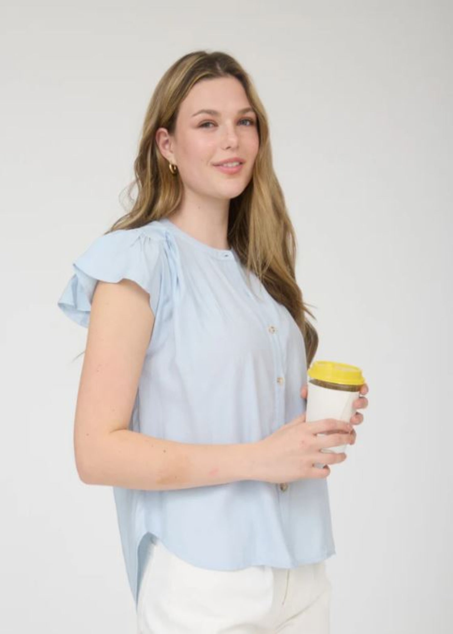 MACEY TOP - LIGHT BLUE