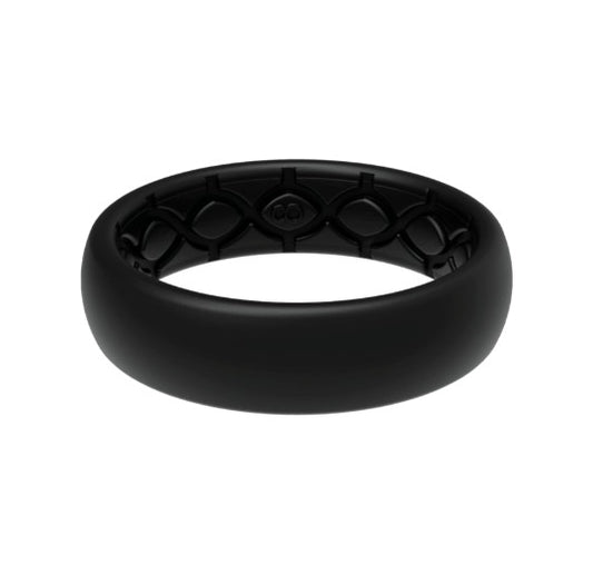 GROOVE ESSENTIAL RING BLACK - THIN SINGLE INJECTION