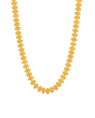 MARBLE BEADED NECKLACE - YELLOW GOLD