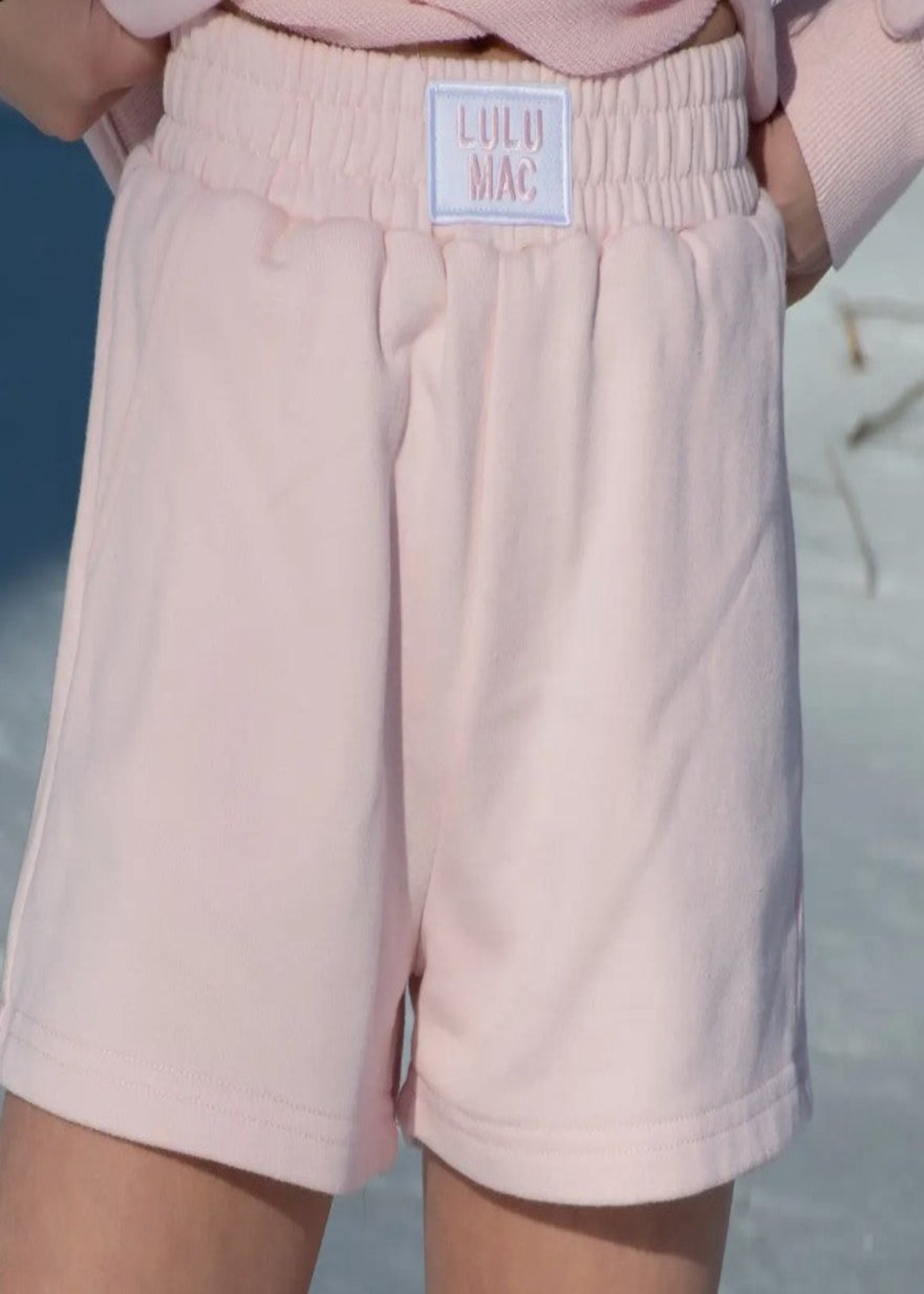TERRY CLOTH SHORTS - LIGHT PINK