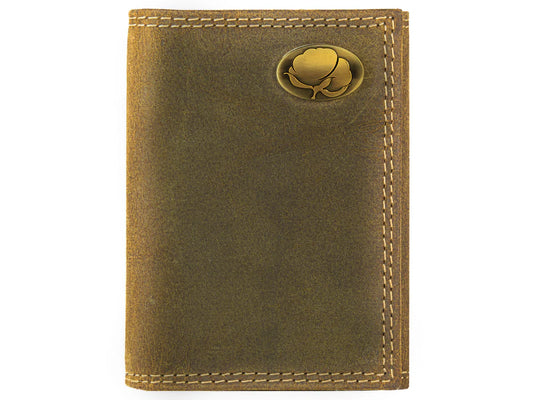 VINTAGE TAN TRIFOLD-COTTON