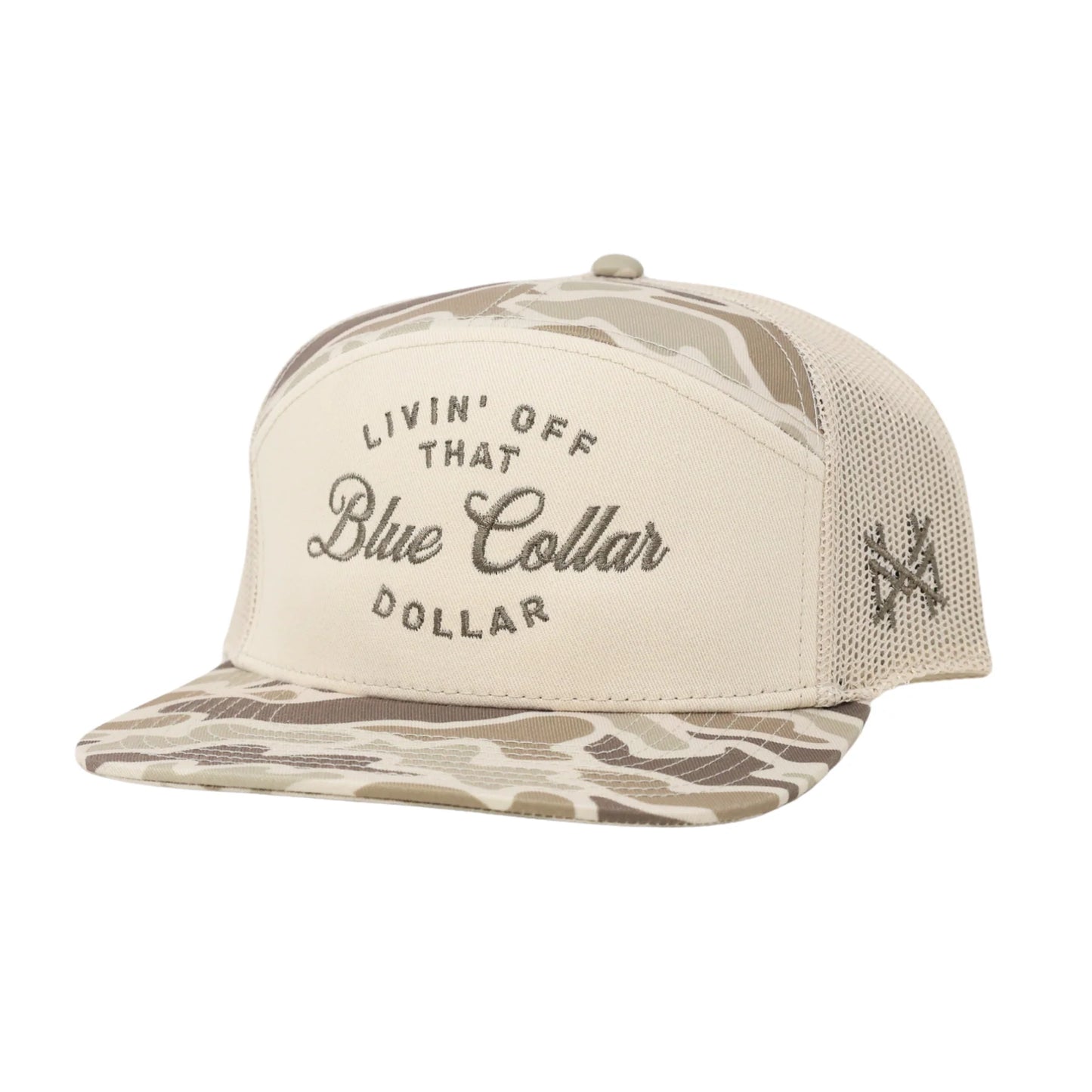 BLUE COLLAR DOLLAR HAT - 7 PANEL FIELD CAMO / NATURAL / FIELD CAMO