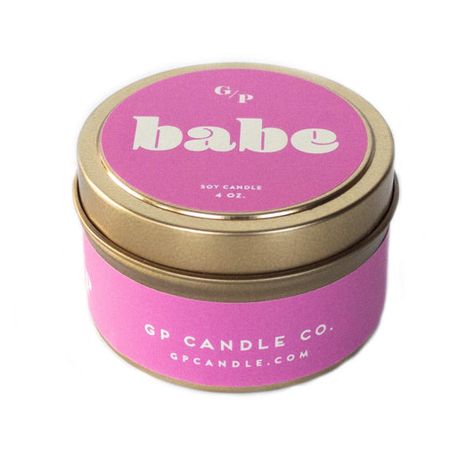 BABE 4OZ CANDLE TIN