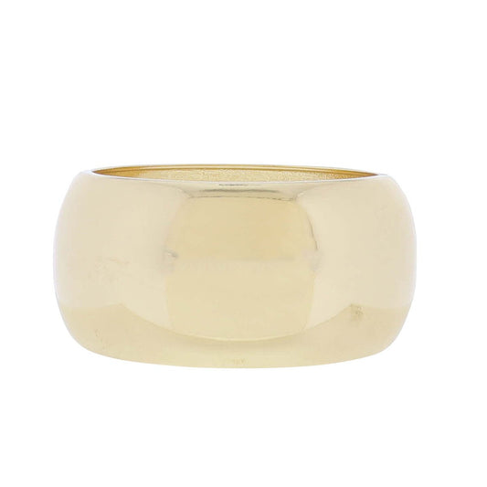 Shiny Gold Large Bangle Bracelet with Hinge Closure