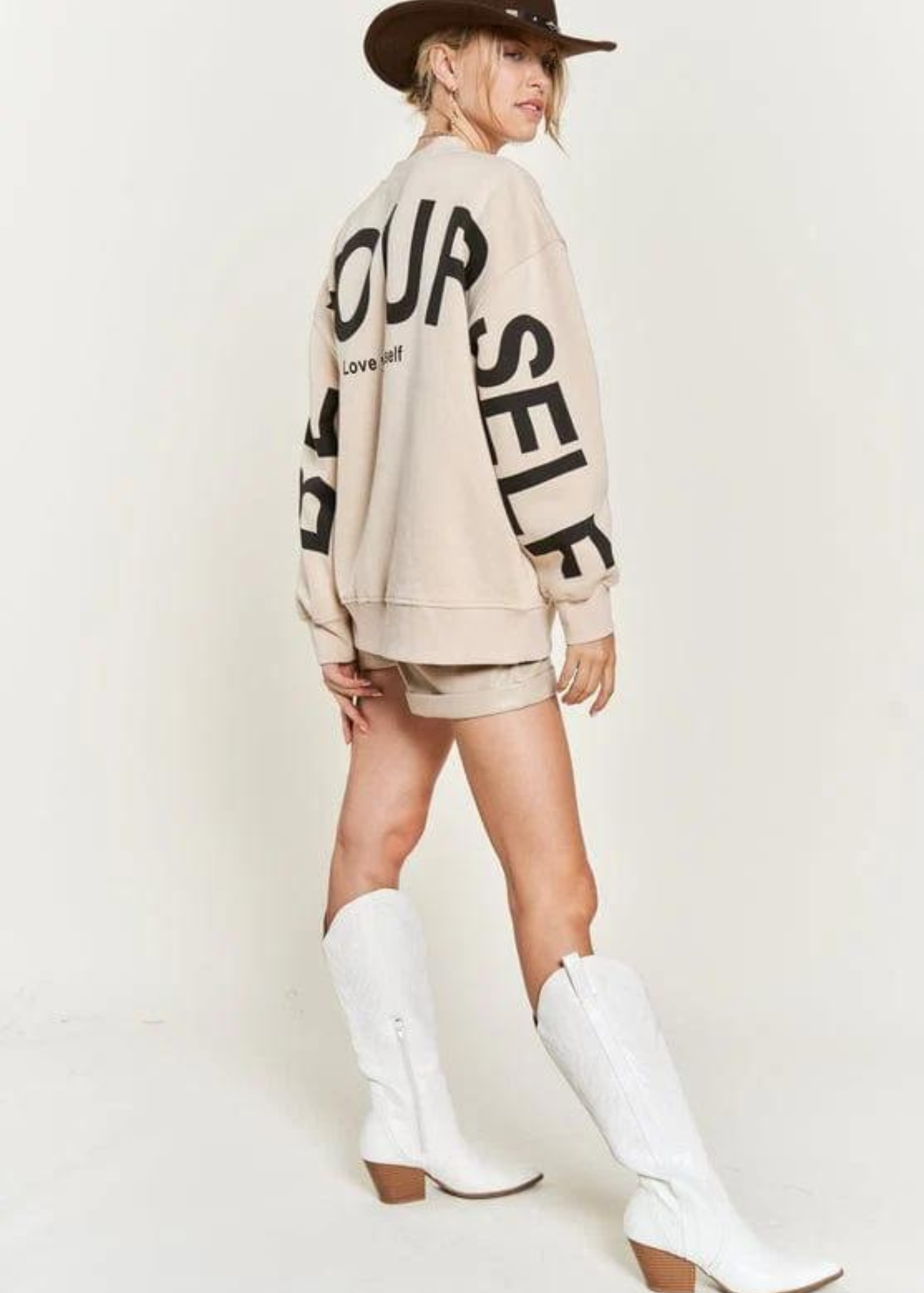 BE YOURSELF OVERSIZED SWEATSHIRT