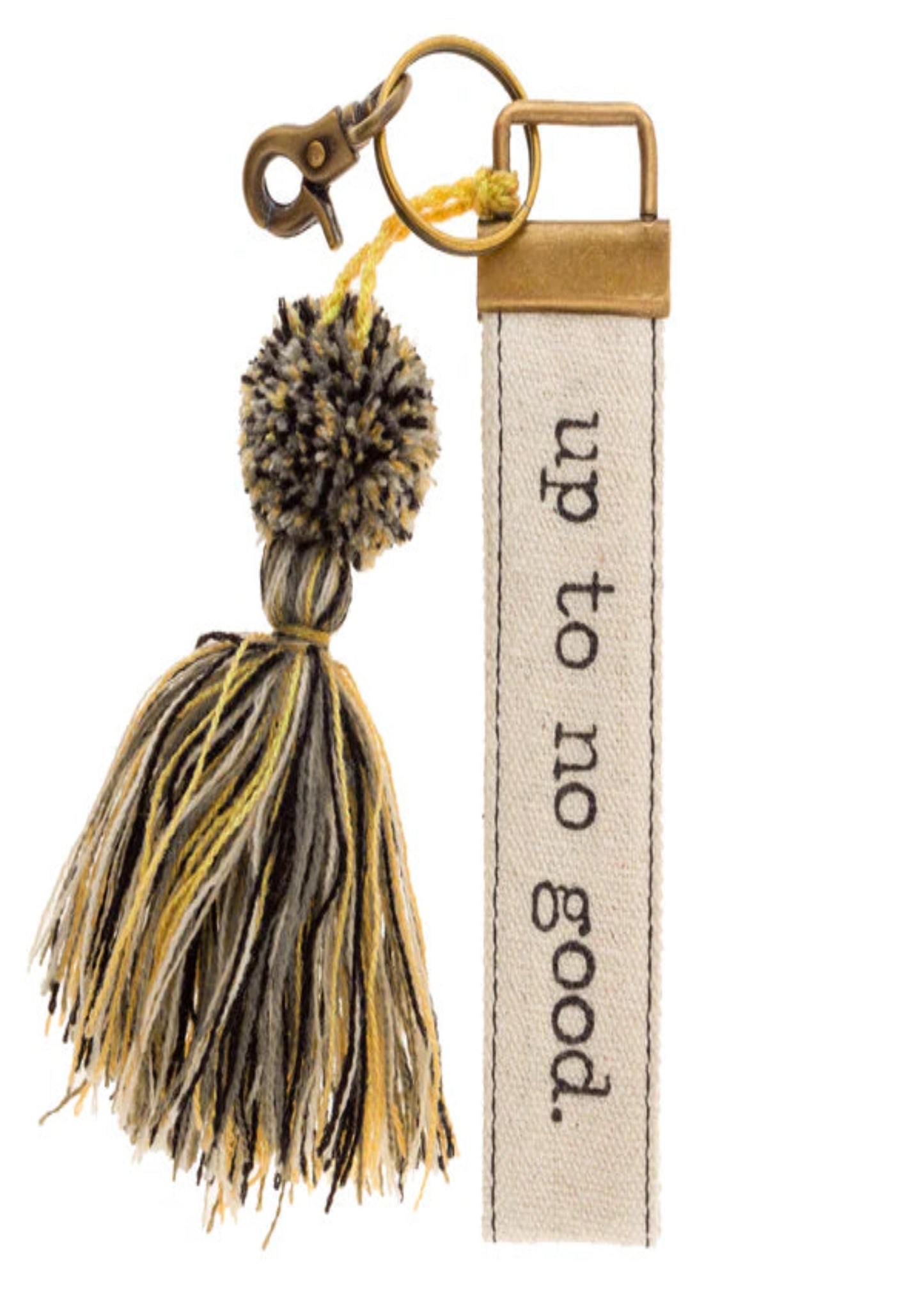 CANVAS TASSEL KEY CHAIN- NO GOOD